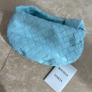 Bottega Veneta Sky Blue Woven Clutch